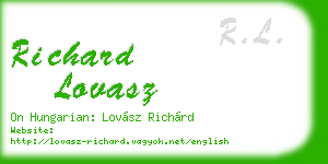 richard lovasz business card